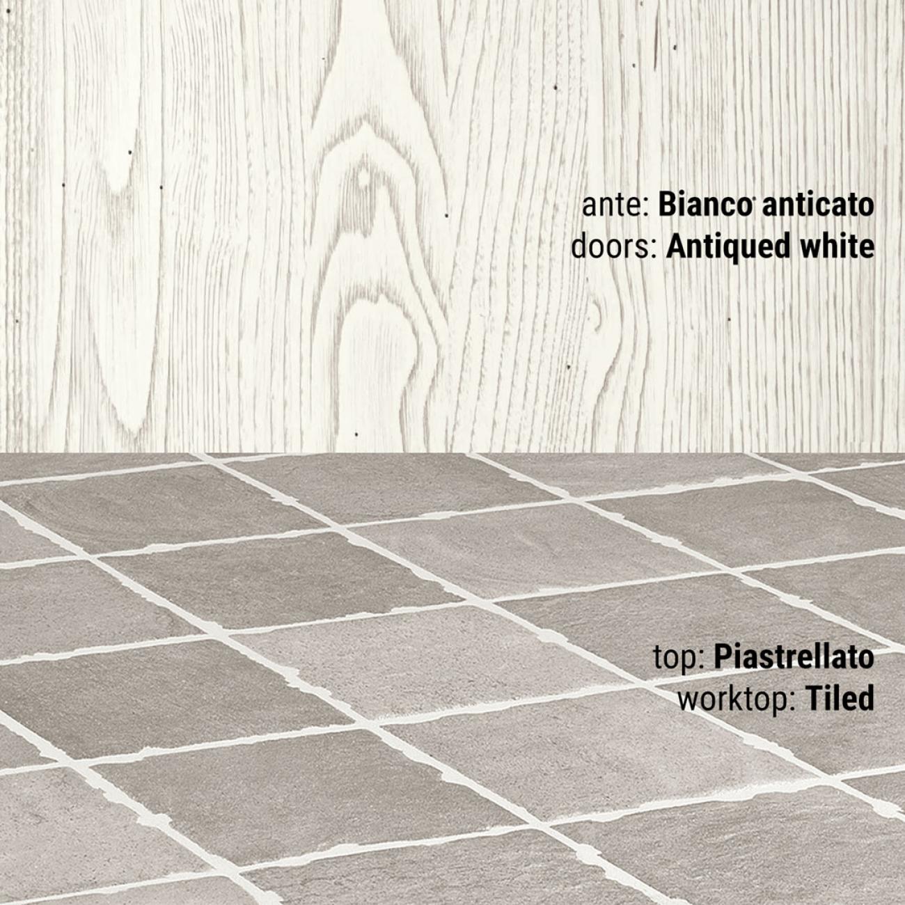 Cocinas Borgo Antico - Anita - Composición Blanco Envejecido
