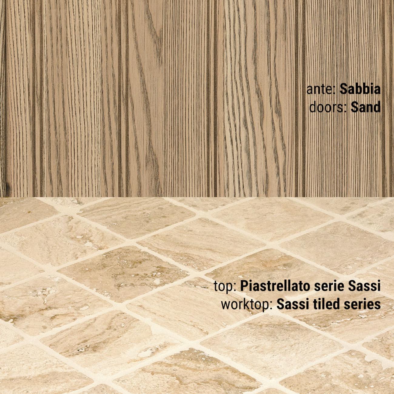 Cucine Borgo Antico - Elena - Composizione Sabbia
