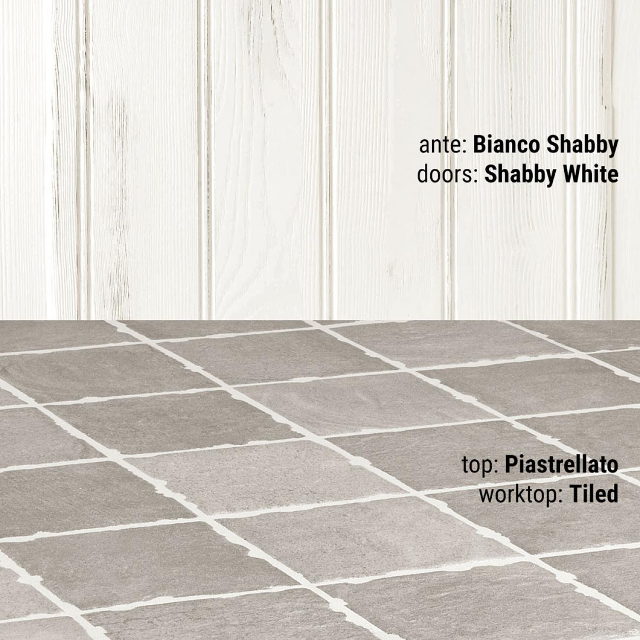 Cucine Borgo Antico - Elena - Composizione Bianco shabby
