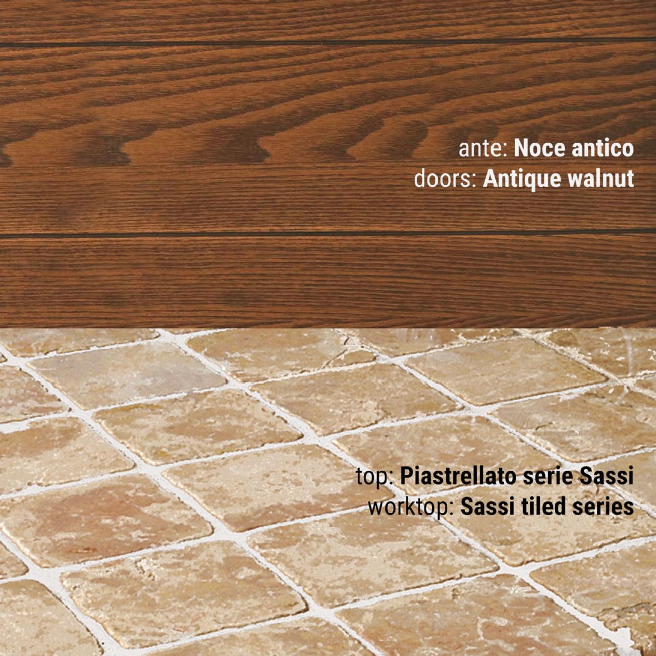 Cucine Borgo Antico - Luisa - Composizione Noce antico
