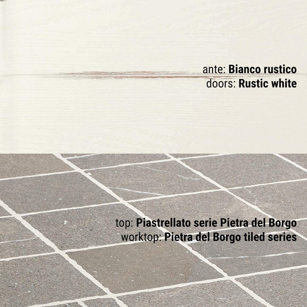 Cucine Borgo Antico - Luisa - Composizione Bianco rustico
