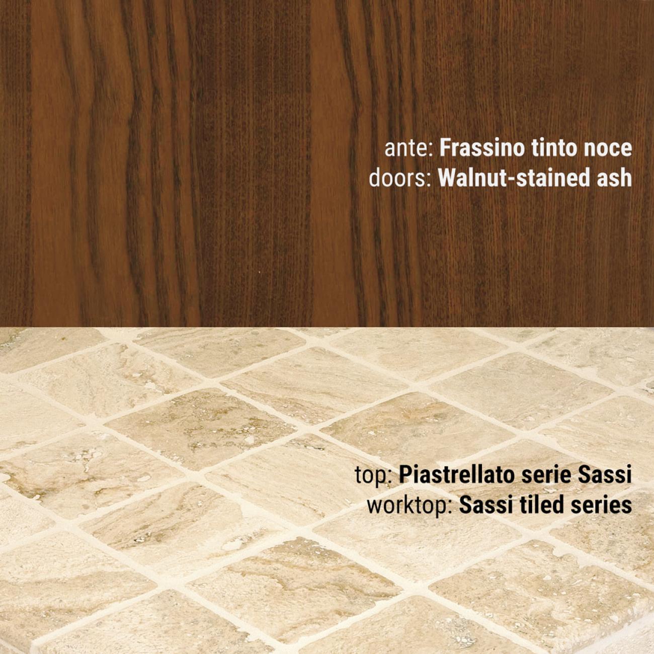 Cucine Borgo Antico - Onelia - Composizione Frassino tinto noce
