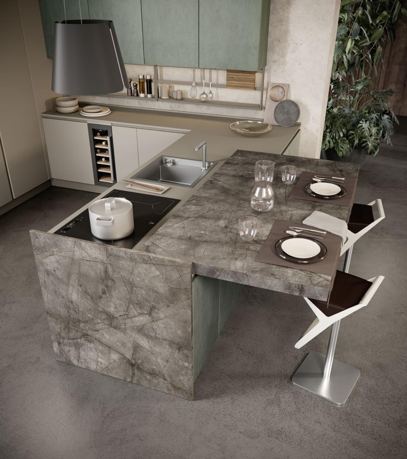 Cucine Moderne - Unica - Composizione 12
