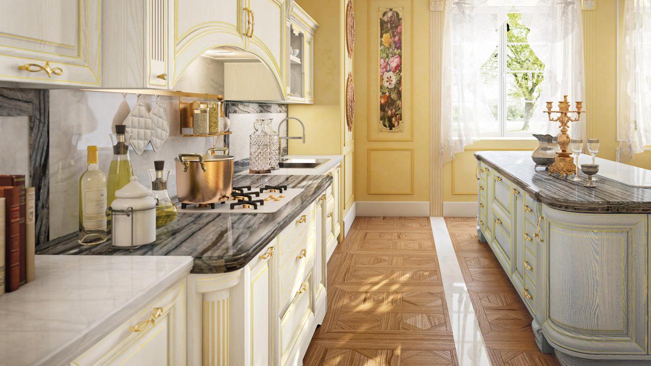 Cucine Classiche Contemporanee - Pantheon - Composizione 7
