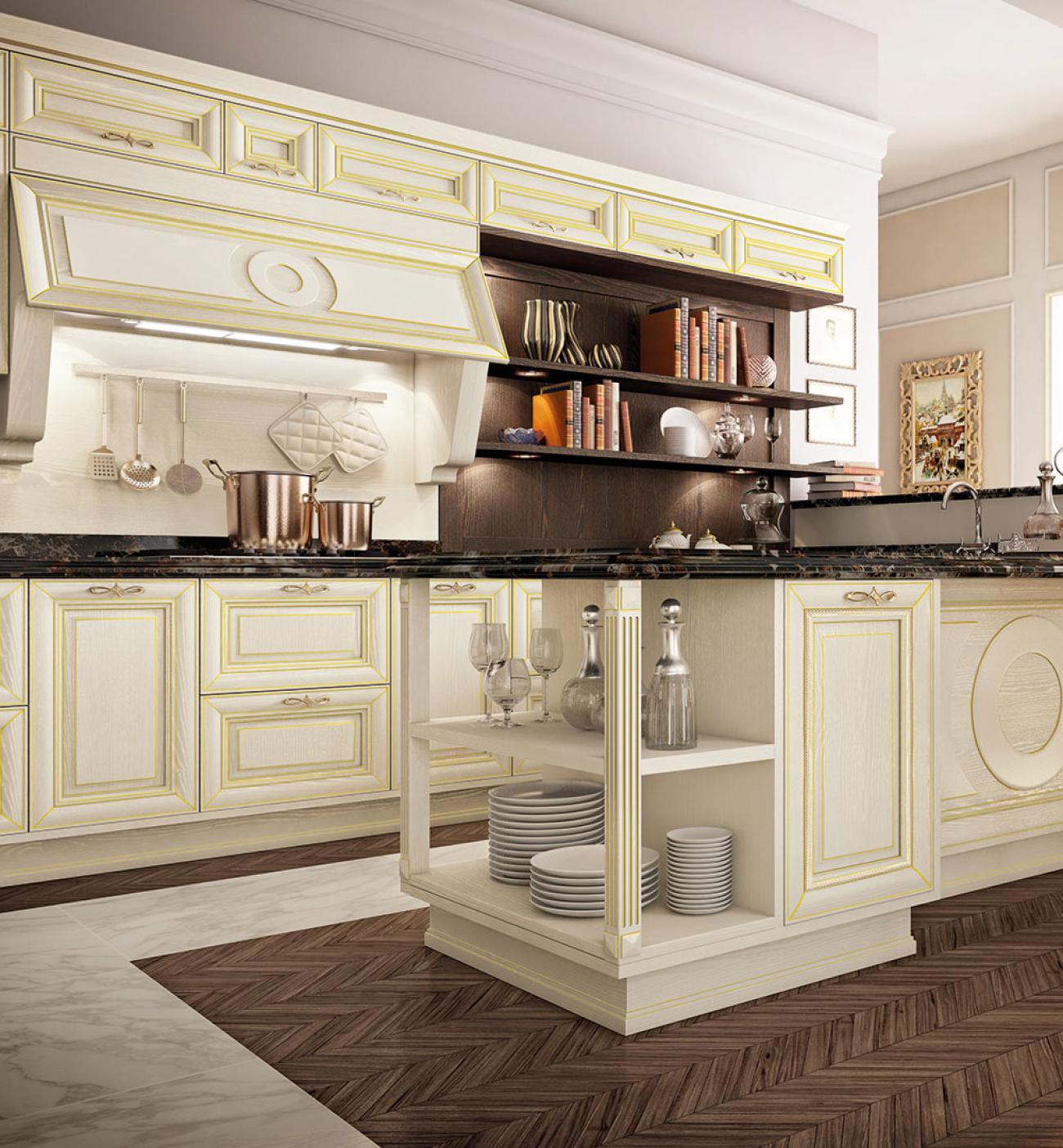 Cucine Classiche Contemporanee - Pantheon - Composizione 9
