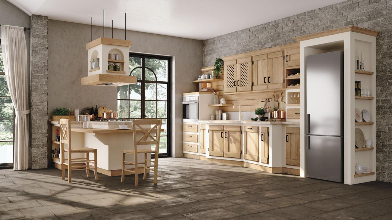 Cocinas Borgo Antico - Anita - Composición Castaño Rayado
