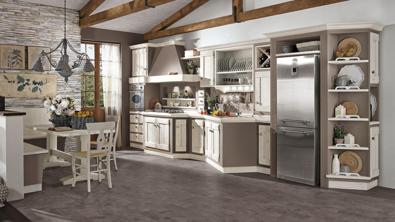 Cocinas Borgo Antico - Anita - Composición Blanco Envejecido