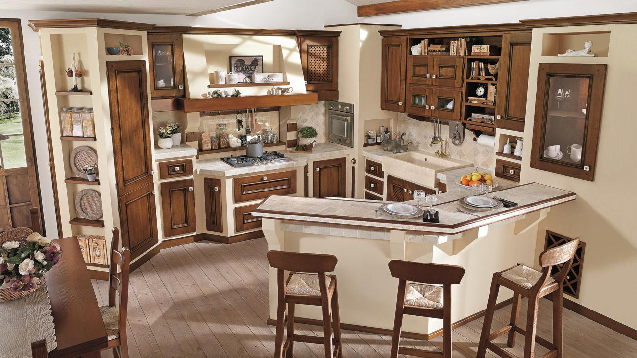 Cucine Borgo Antico - Beatrice - Composizione Noce antico
