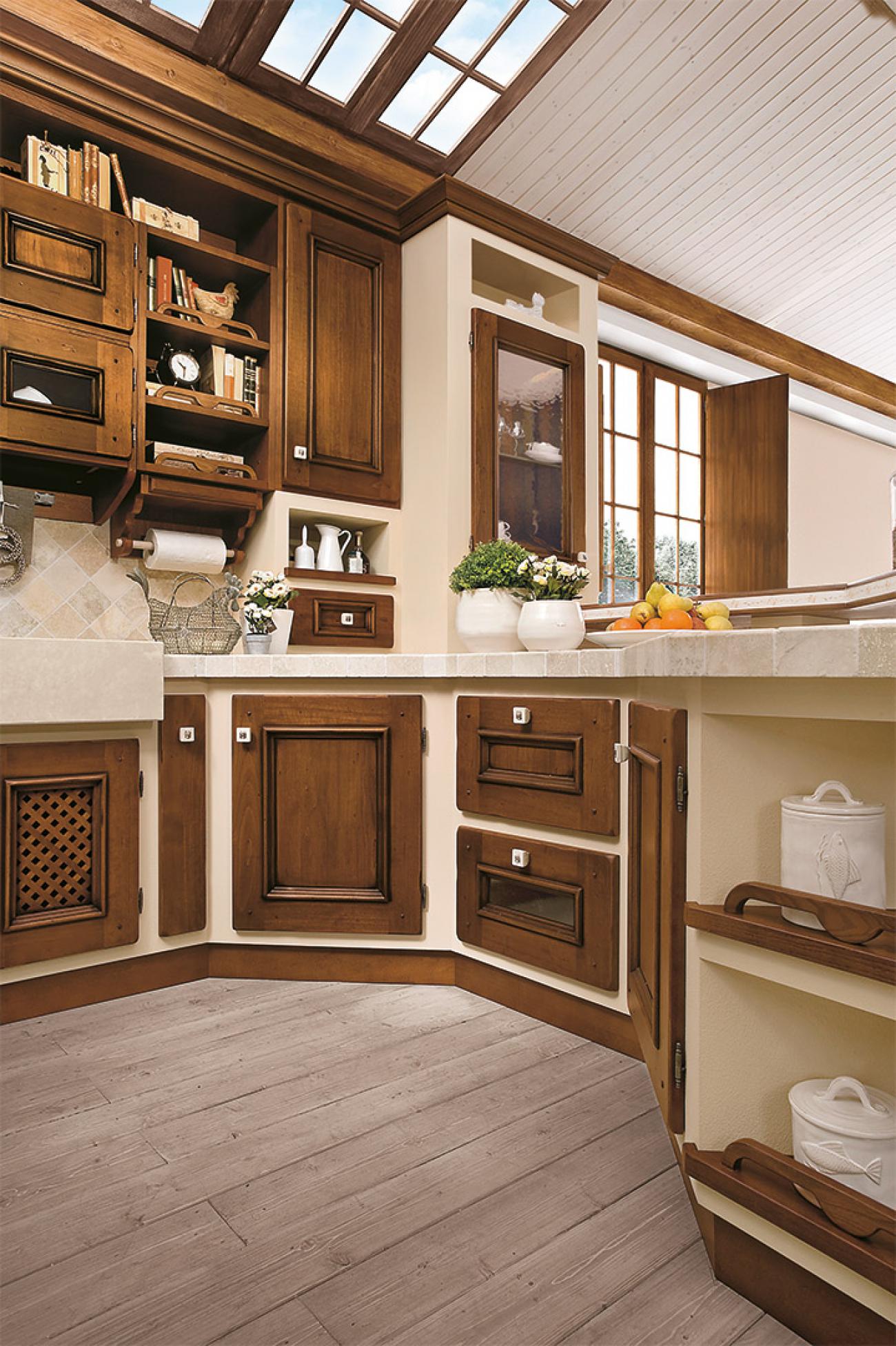 Cucine Borgo Antico - Beatrice - Composizione Noce antico
