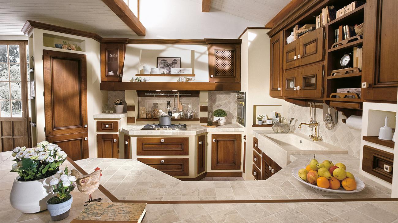 Cucine Borgo Antico - Beatrice - Composizione Noce antico
