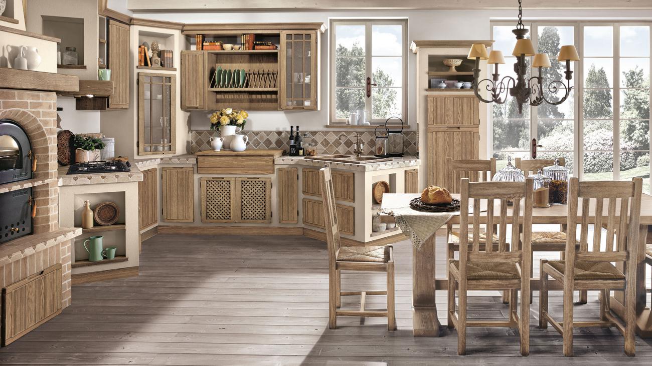 Cucine Borgo Antico - Elena - Composizione Sabbia
