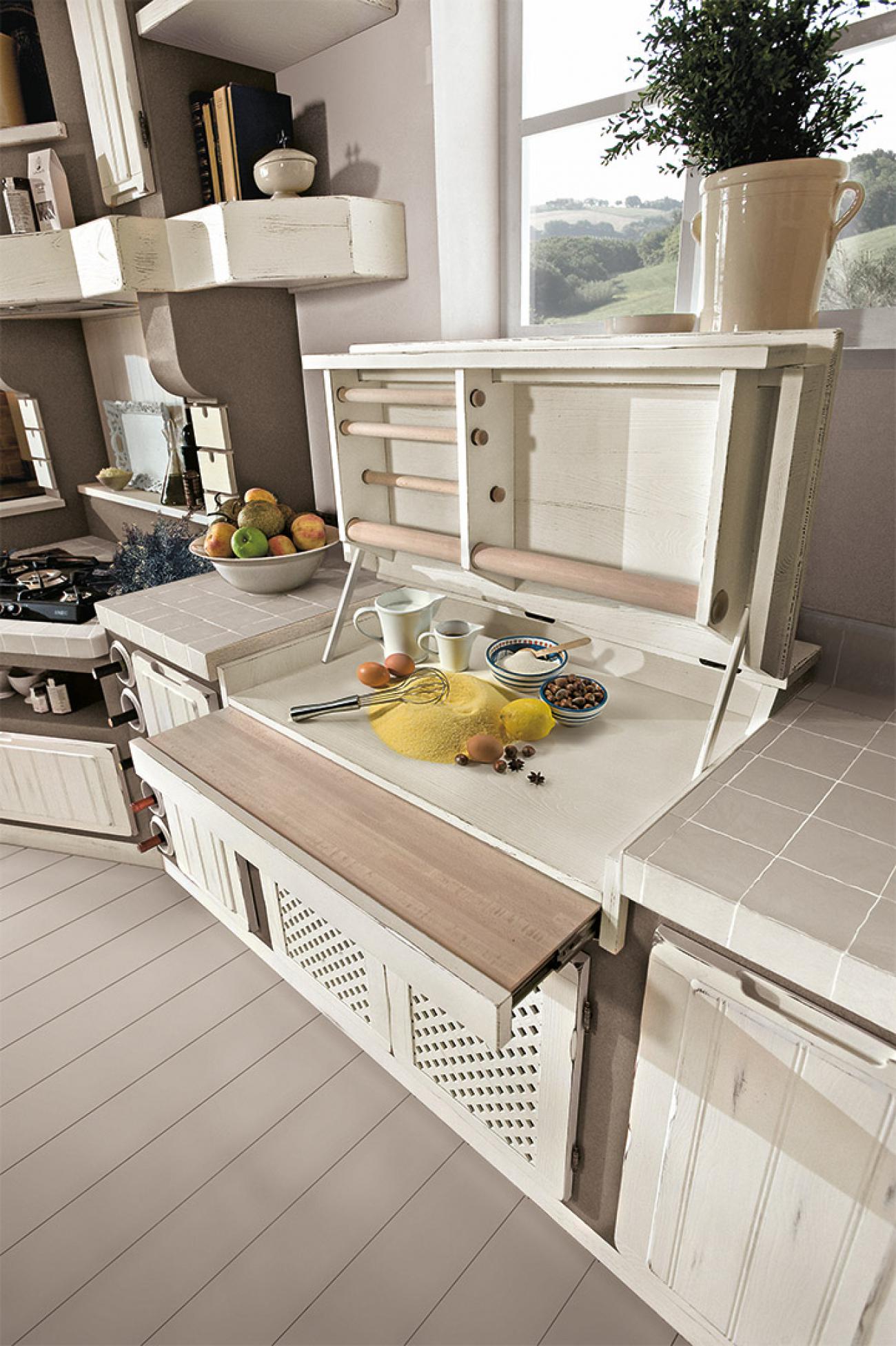 Cucine Borgo Antico - Elena - Composizione Bianco shabby
