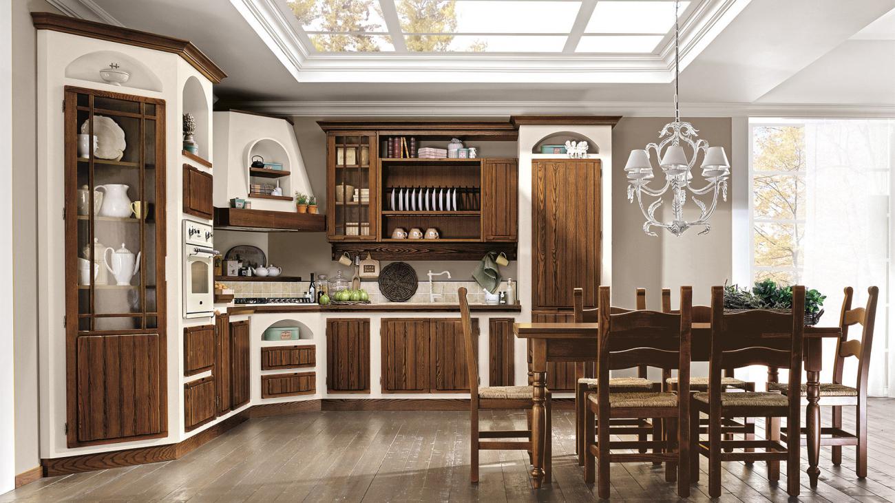 Cucine Borgo Antico - Elena - Composizione Noce

