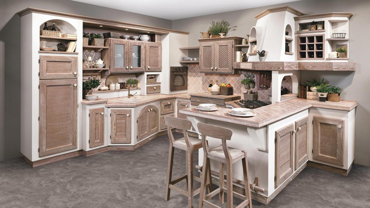 Cucine Borgo Antico - Luisa - Composizione Gessata
