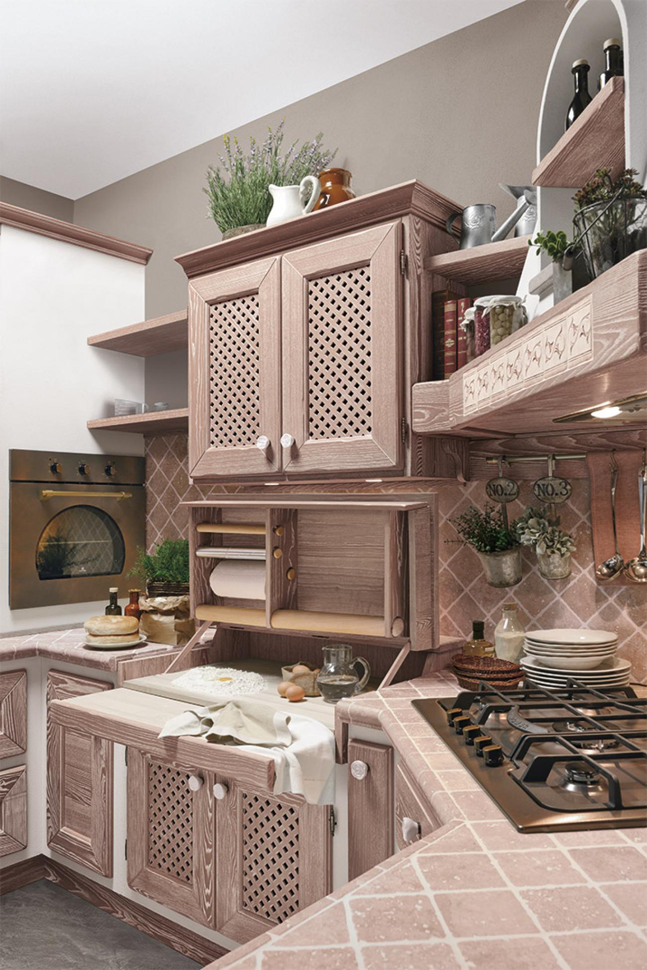 Cucine Borgo Antico - Luisa - Composizione Gessata
