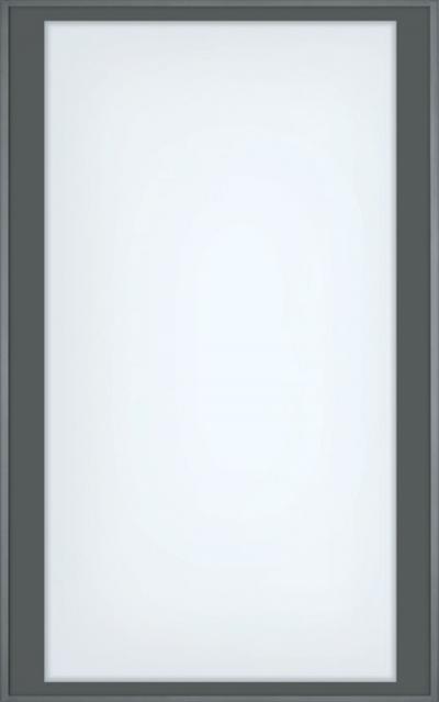 Ante Telaio alluminio - Silver dark con vetro trasparente