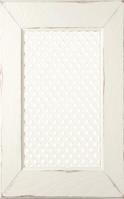 Ante Legno massello di frassino / Grata - Bianco rustico