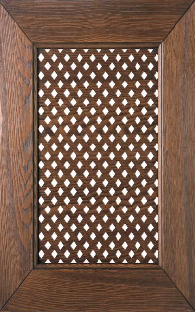 Ante Legno massello di frassino / Grata - Noce antico