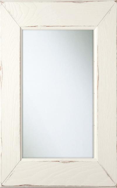 Ante Legno massello di frassino / Vetro anticato - Bianco rustico