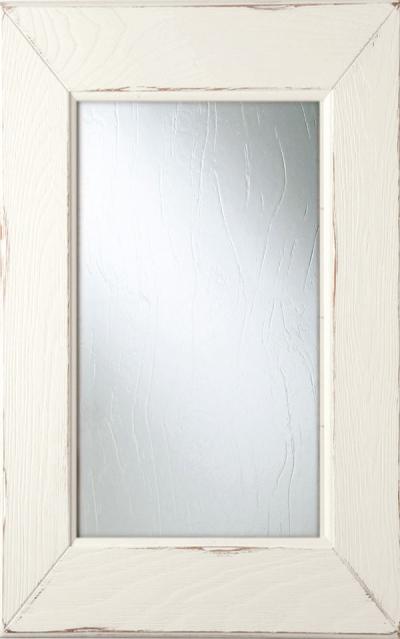 Ante Legno massello di frassino / Vetro gotik - Bianco rustico