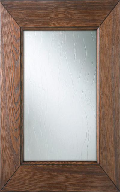 Ante Legno massello di frassino / Vetro gotik - Noce antico