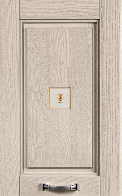 Ante Legno massello di frassino / Formella - Argilla decapè grigio