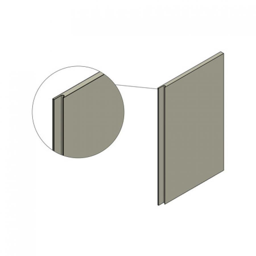 D type profile, vertical grip - Cucine LUBE