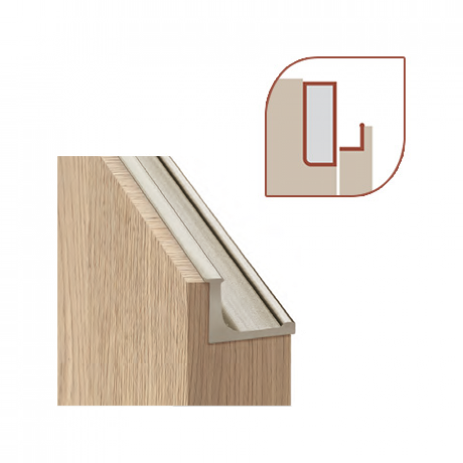 Flat finger rail for door with L-shaped profile - Cucine LUBE