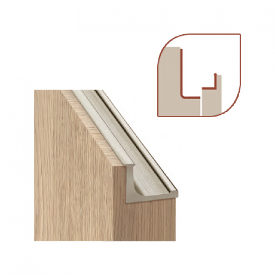 L-shaped finger rail for door with L-shaped profile - Cucine LUBE
