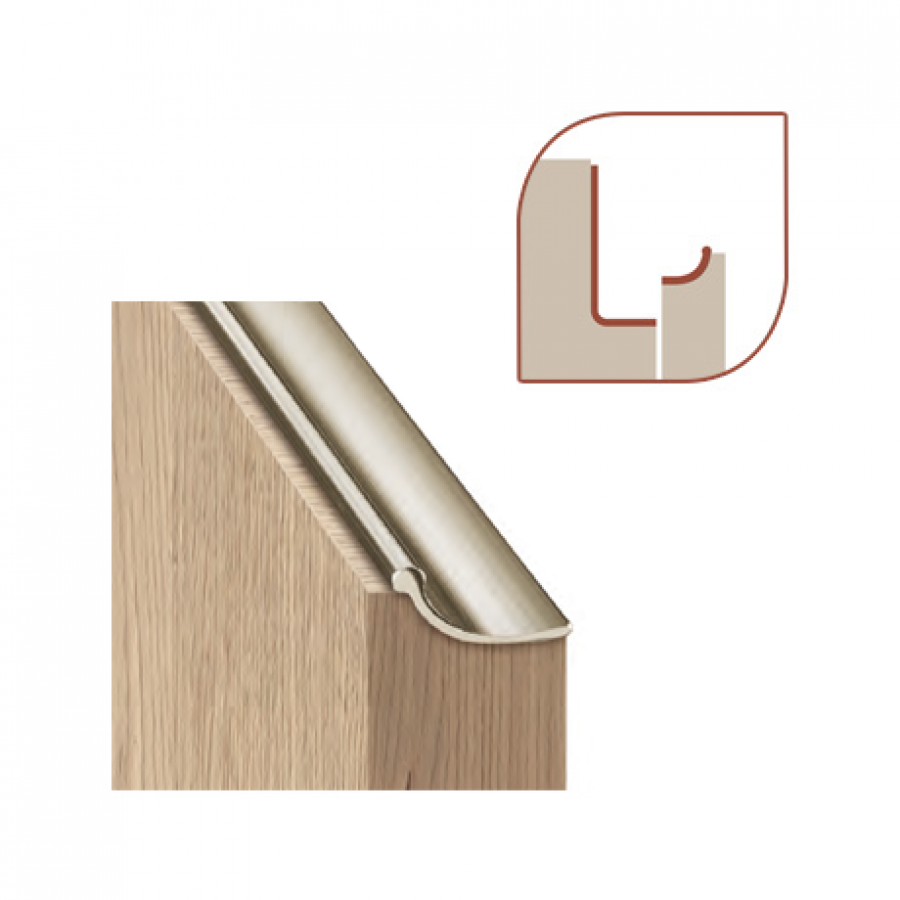 L-shaped finger rail for door with curved profile - Cucine LUBE